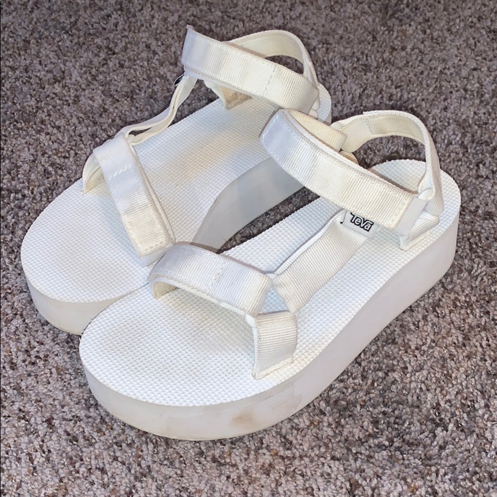 white platform tevas